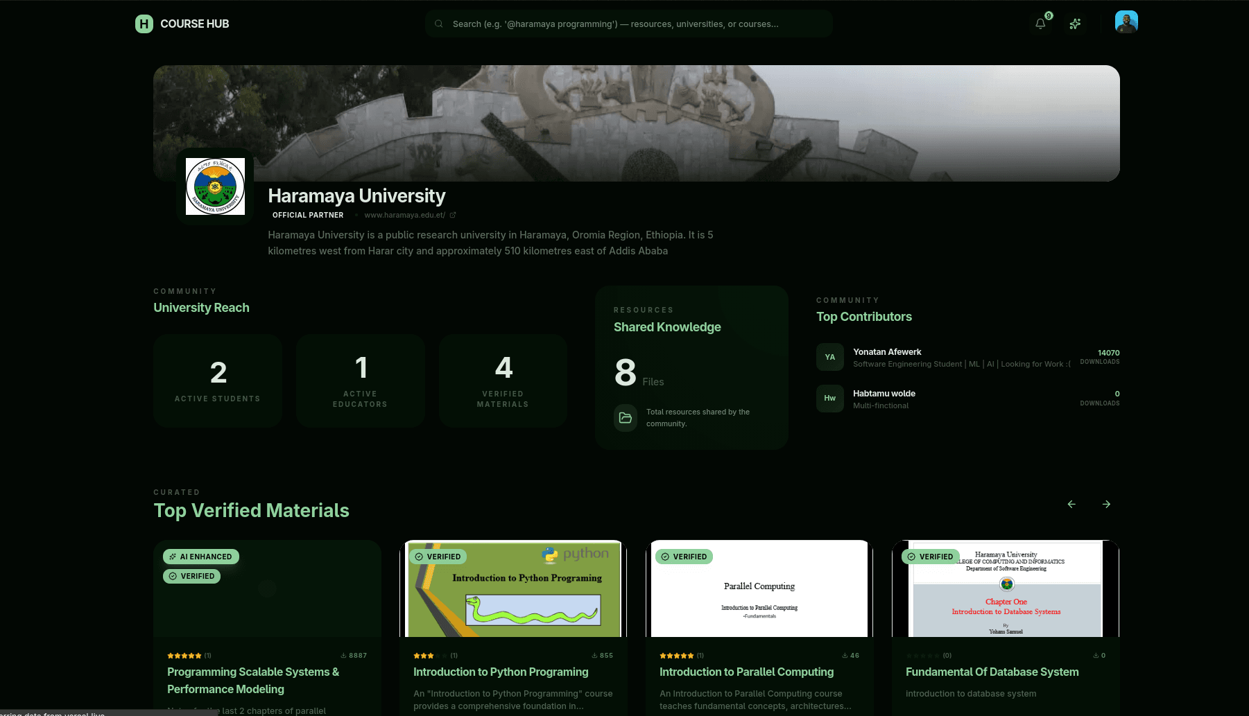 CourseHub Community Page